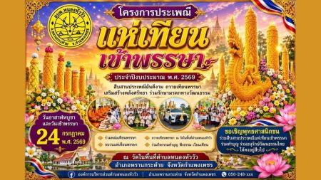 โครงการจัดงานประเพณีแห่เทียนเข้าพรรษา ประจำปีงบประมาณ พ.ศ. 2569